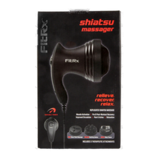 Fitrx Shiatsu Massager W/ 3 Therapeutic Attachments