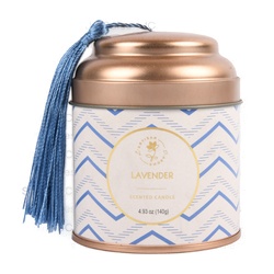 Scented Candle Lavender 4.93 Oz In Tin Box
