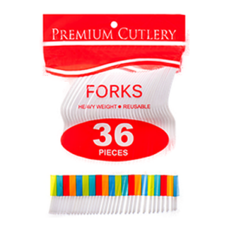 Plastic Fork 36 Ct White Color