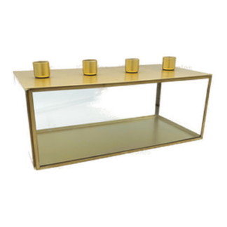 Glass & Metal Taper Candle Holder