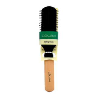 Hair Brush W/Wood Grip Celavi