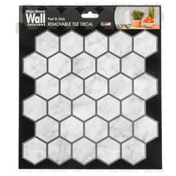Wall Sticker Marble Silver Tile 8.5X9.75"
