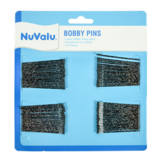 Nuvalu Bobby Pins 72Ct W/Black Color&Laser Glitter