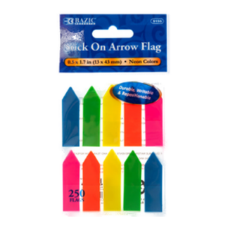 Bazic Stick On Arrow Flags Asst Clr #5155