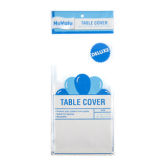 Nuvalu Table Cover White "Deluxe" Peva 0.09Mm / 54 X 108"