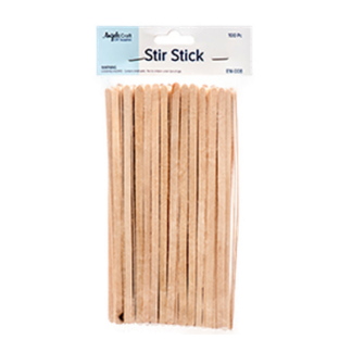Craft Wood Stick Stir 100Ct 7.5" X 0.25" Natural Clr #Suw-5008