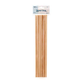 Craft Wood Dowel Stick 6Ct 11.82" X 0.35" Natural Clr #Suw-5014