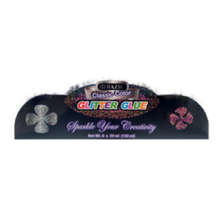 Bazic Glue Glitter 6Pc Asst Clr #3467