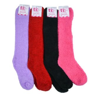 Hw Winter Socks W/ Fur Asst Clr #So 105-1
