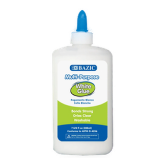 Bazic Glue 7 5/8 Oz White Jumbo W/ Pdq