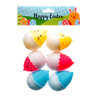 He Easter Egg Cute Face 6Ct