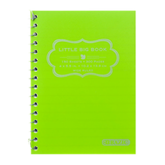 Bazic Notebook Spiral 150Ct "4 X 5.5' Poly Dsgn Asst Clr #5460