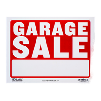 Bazic Sign "Garage Sale" 12 X 16"