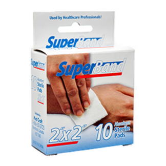 Superband Sterile Pads 10Ct 2X2