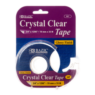 Bazic Tape Clear 3/4 X 1296" W/ Dispenser