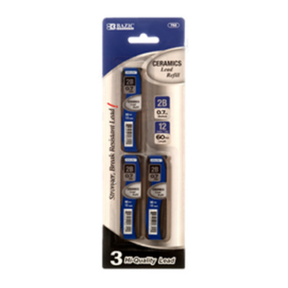 Bazic Lead Refill 0.7 Mm 2B 3 Pc
