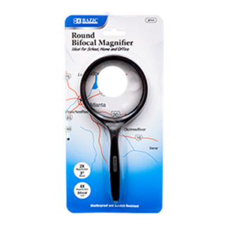 Bazic Magnifier Rd 3" Bifocal Asst Clr #2711