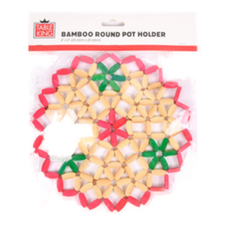 Table King Bamboo Round Pot Hold 8"X8"
