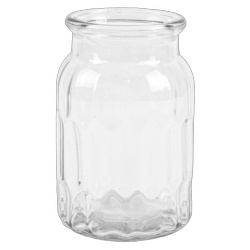 Nuvalu Glass Vase 6.10" Tall Clear
