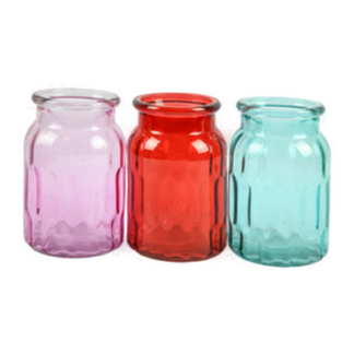 Nuvalu Glass Vase 6.10" Tall W/Asst Clear Colors