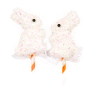He Easter Bunny Stick 2Pk White