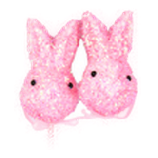 He Easter Bunny Face Stick 2Pk Pink