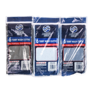 Wash Cloth 6Pk 11X11" Asst Clr #My-189