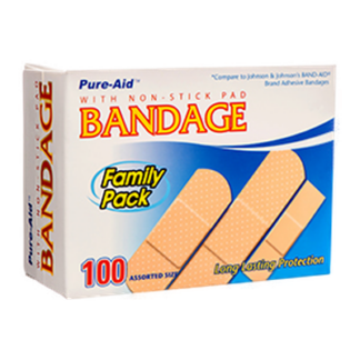 Pure-Aid Bandage Asst 100 Ct