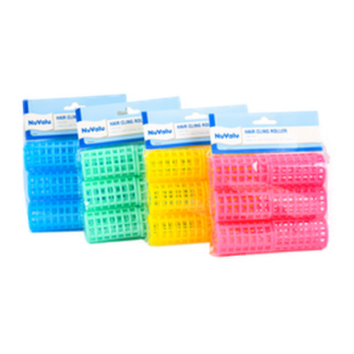 Nuvalu Hair Cling Roller  "Lg" 2.8" X 1.6" 6Pc