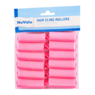 Nuvalu Hair Foam Roller "Sm" 2.4" X 0.8" 12Pc Pink