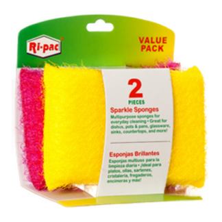 Ri-Pac Sparkle Sponges 2 Pk Assorted Color