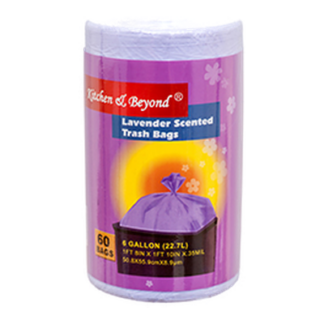 Kitchen & Beyond Trash Bag 60Ct Scented 6Gal