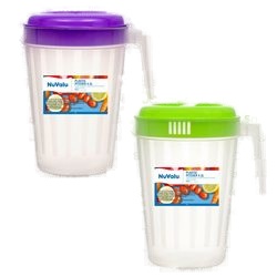 Nuvalu Pitcher 3.5L Clear W/Asst Lid Colors