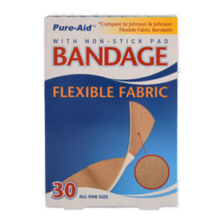 Pure-Aid Bandage Flexible Fabric 30 Ct