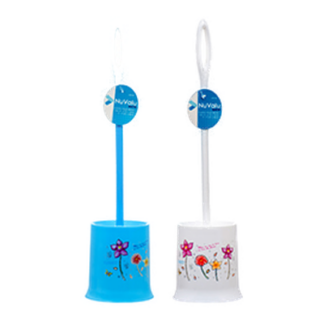 Nuvalu Toilet Bowl Brush Set W/Asst Clrs