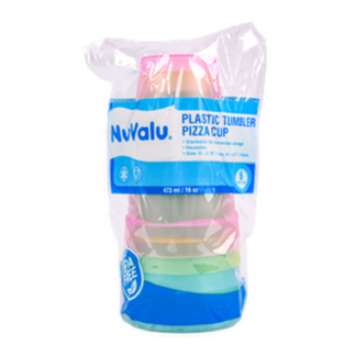 Nuvalu Plastic Tumbler Cup 5Pc 16 Oz Asst Clr