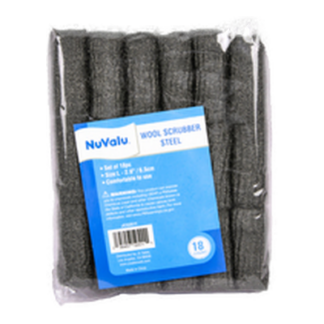 Nuvalu Scrubber Steel Wool 18Pc