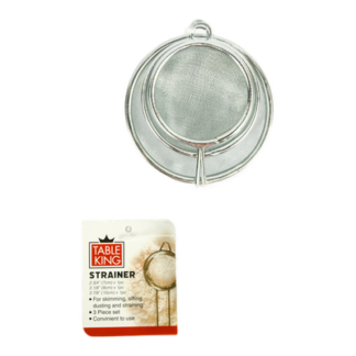 Table King Strainer Metal 3Pc 7/8/10Cm