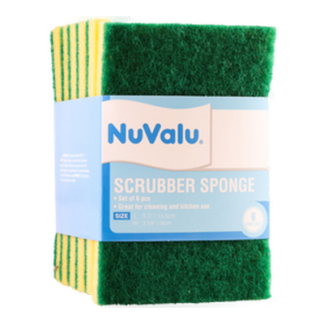 Nuvalu Scrubber Sponge 6Pcs 13.5X9X1.5Cm