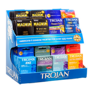 Trojan Condom Assorted Display 3 Pk