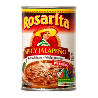 Rosarita Refried Beans 16 Oz Spicy Jalapeño
