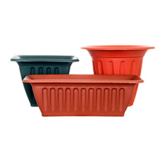 Planter Medium 3 Shapes Dark Green