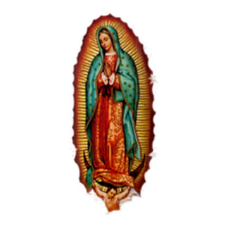 Coin Bank Tin Religious Guadalupe 6" X 8.5" #23240