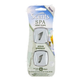 Auto Fresheners Vent Clips 2 Pk Aqua Springs