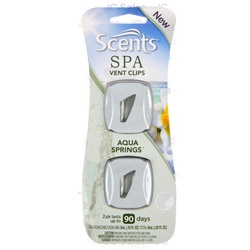 Auto Fresheners Vent Clips 2 Pk Aqua Springs