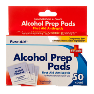 Pure-Aid Alcohol Prep Pads 40 Ct
