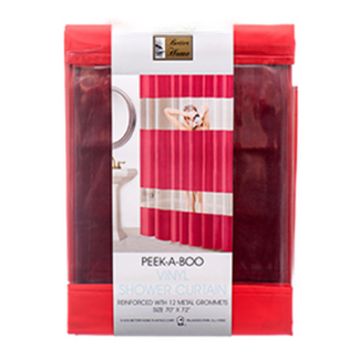 Shower Curtain Peek A Boo Asst Clrs