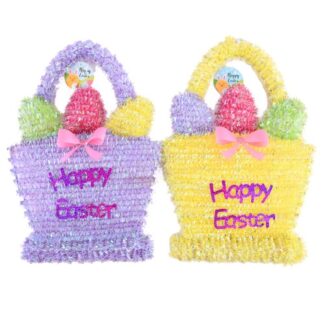 He Easter Tinsel Basket