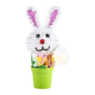 He Easter Tinsel 3D Bunny W/Base