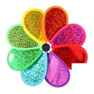 Nuvalu Garden Deco Pinwheel Windmill Rainbow